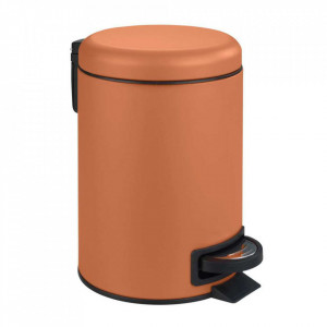 Cos de gunoi maro teracota din metal 3 L Leman Wenko