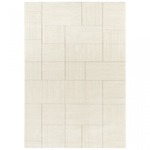 Covor din textil crem/gri Glow Castres Elle Decoration