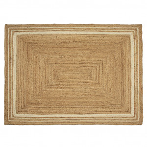 Covor maro/alb din fibre naturale 150x200 cm Froma Thai Natura