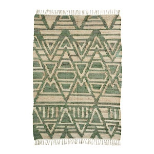 Covor maro/verde din fibre naturale 120x180 cm Tarun Madam Stoltz
