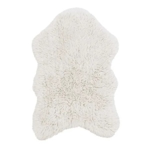 Covor pentru copii alb din fibre naturale 75x110 cm Woolly Lorena Canals