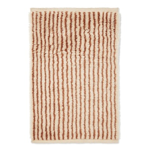 Covor rosu/alb antic din fibre naturale 80x120 cm Kami Ferm Living