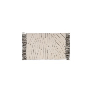 Covoras baie ecru din bumbac 50x70 cm Crilda Kave Home