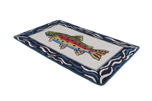 Covoras de baie multicolor din fibre sintetice 70x120 cm Pescado The Home Collection