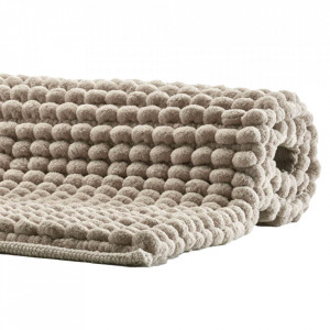 Covoras pentru baie bej din fibre sintetice 60x60 cm Axel Aquanova
