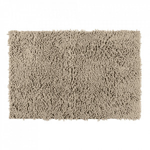 Covoras pentru baie bej din poliester si PVC 50x80 cm Chenille Wenko