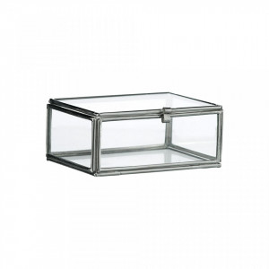 Cutie pentru bijuterii argintie din metal Mel Madam Stoltz