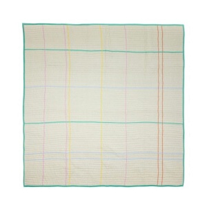 Cuvertura matlasata bej nisipiu din bumbac 260x260 cm Sen Hubsch