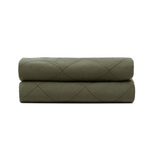 Cuvertura verde din bumbac 180x260 cm Serla Kave Home