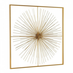 Decoratiune de perete aurie din metal 70x70 cm Auriel Bizzotto