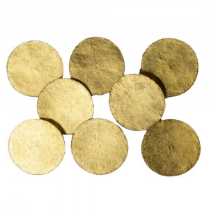 Decoratiune de perete aurie din metal 75x108 cm Komte Thai Natura