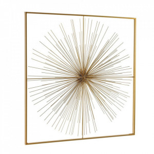Decoratiune de perete aurie din metal 90x90 cm Auriel Bizzotto