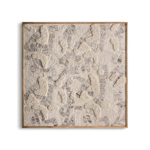 Decoratiune de perete bej/maro din bumbac 120x120 cm Bram Vical Home