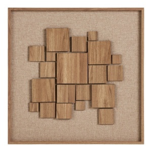 Decoratiune de perete din fibre sintetice maro 60x60 cm Gala House Nordic