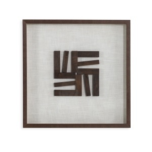 Decoratiune de perete din lemn maro 60x60 cm Yoselin Thai Natura