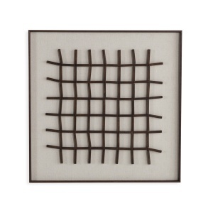 Decoratiune de perete din lemn maro 80x80 cm Abel Thai Natura