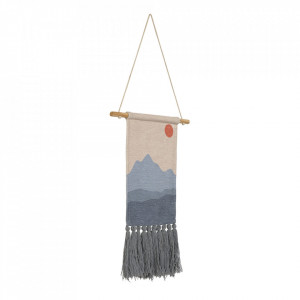 Decoratiune de perete multicolora din bumbac si lemn 25x35 cm Liane Kave Home