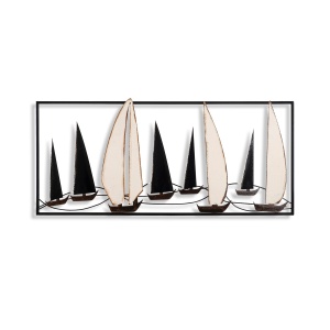 Decoratiune de perete multicolora din metal 40x91 cm Yelkenli The Home Collection