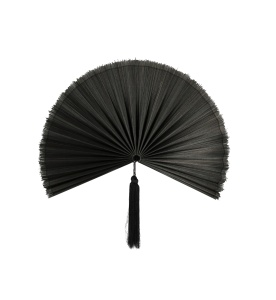 Decoratiune de perete neagra din bambus 39x81 cm Nanka Fan Bizzotto