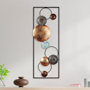 Decoratiune de perete neagra din metal 32x90 cm Averya The Home Collection