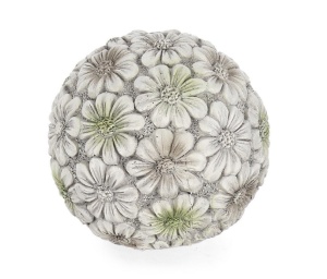 Decoratiune gri din fibre sintetice 13 cm Blossy Sphere Bizzotto
