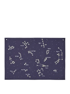 Decoratiune pentru perete albastru inchis din bumbac 70x100 cm Constellation Ferm Living