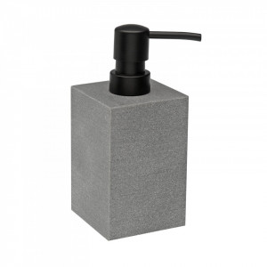 Dispenser sapun lichid gri/negru din polirasina 7x16 cm Enzo Versa Home