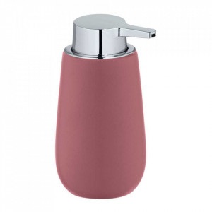 Dispenser sapun lichid roz din ceramica 320 ml Badi Wenko