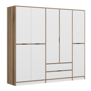 Dulap alb/maro 208 cm Elina Ally The Home Collection