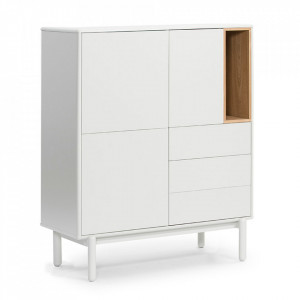 Dulap crem din lemn 120 cm Corvo Teulat