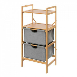 Dulap maro/gri din bambus 96 cm Bahari Wenko