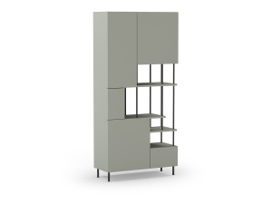Dulap negru/verde din metal 175 cm Perla The Home Collection