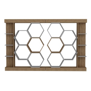 Etajera alba/maro 177 cm Sueno The Home Collection