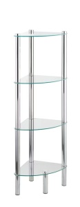Etajera argintie/transparenta din metal 104 cm Yago Wenko