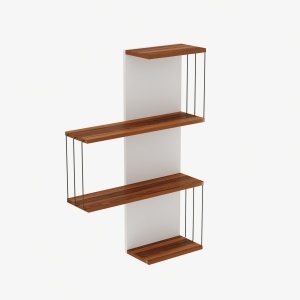 Etajera de perete maro/alba 96 cm Cambel The Home Collection