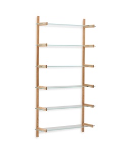 Etajera de perete transparenta/maro din lemn 202 cm Sitra Modular Six Kave Home