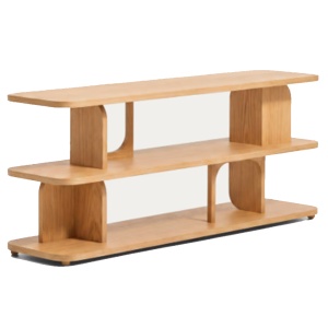 Etajera maro deschis din lemn 66 cm Aduma 2 Kave Home