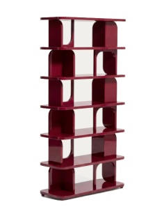 Etajera rosu burgund din lemn 188 cm Aduma Kave Home