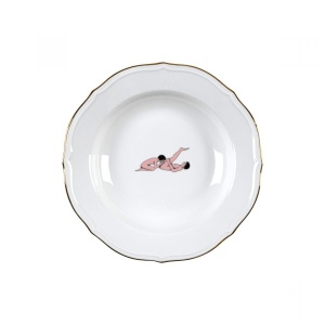 Farfurie adanca alba din ceramica 23 cm Seikantai Source Seletti