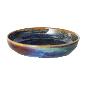 Farfurie adanca albastra din ceramica 22 cm Chef HKliving