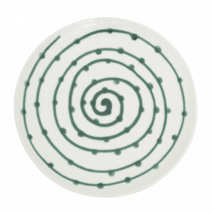 Farfurie intinsa alba/verde din ceramica 28 cm Arts & Craft Swirl Urban Nature Culture Amsterdam