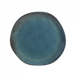 Farfurie pentru desert albastra din ceramica 20 cm Kingston Ixia