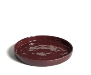Farfurie pentru desert rosu burgund din ceramica 23 cm Daner Kave Home