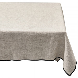 Fata de masa crem din fibre 140x250 cm Stich Woood