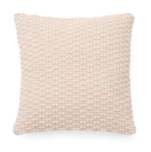 Fata de perna alba din fibre 50x50 cm Mascarell Kave Home