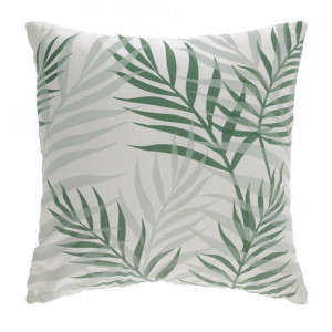 Fata de perna alba/verde din bumbac 45x45 cm Amorela Kave Home