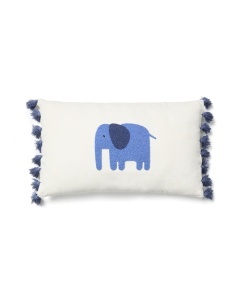 Fata de perna bej/albastra din bumbac 30x50 cm Tandani Kave Home