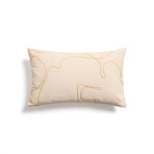 Fata de perna ecru din bumbac 30x50 cm Dibel Kave Home
