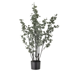 Floare artificiala cu ghiveci verde din fibre sintetice 117 cm Eucalyptus Bloomingville