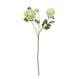 Floare artificiala verde/alba din fibre sintetice 75 cm Chrysantemum Stem Bloomingville